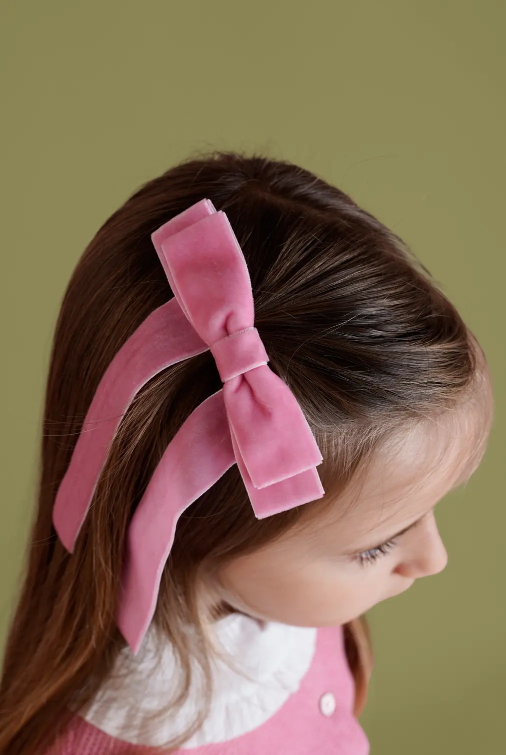 Detalhe de laço rosa Aurora Bebê para Instagram
