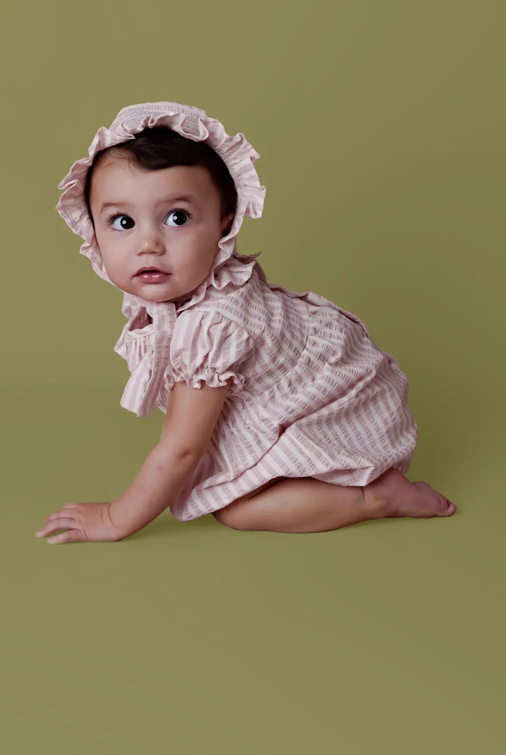 Look delicado Aurora Bebê usado temporariamente para saída maternidade no mega menu